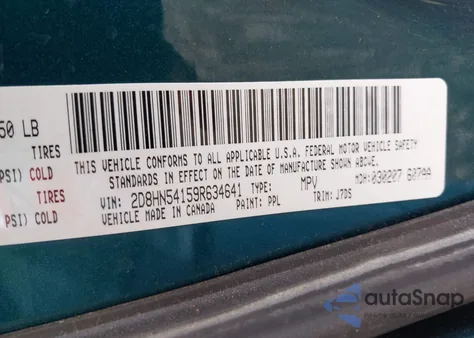 2009 Dodge Grand Caravan Sxt from USA, damaged, VIN 2D8HN54159R634641